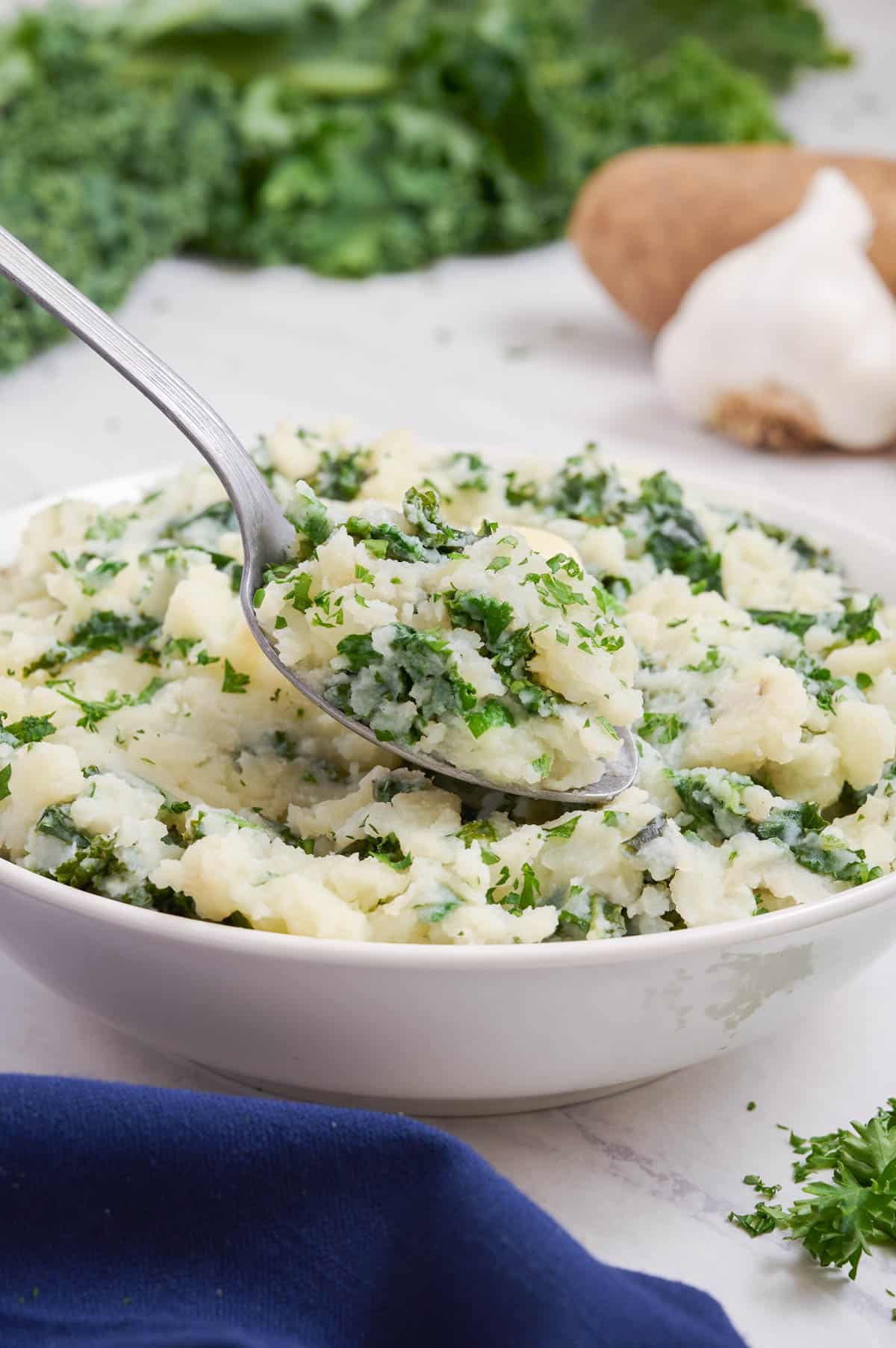 A bowl of colcannon is a comforting side dish.
