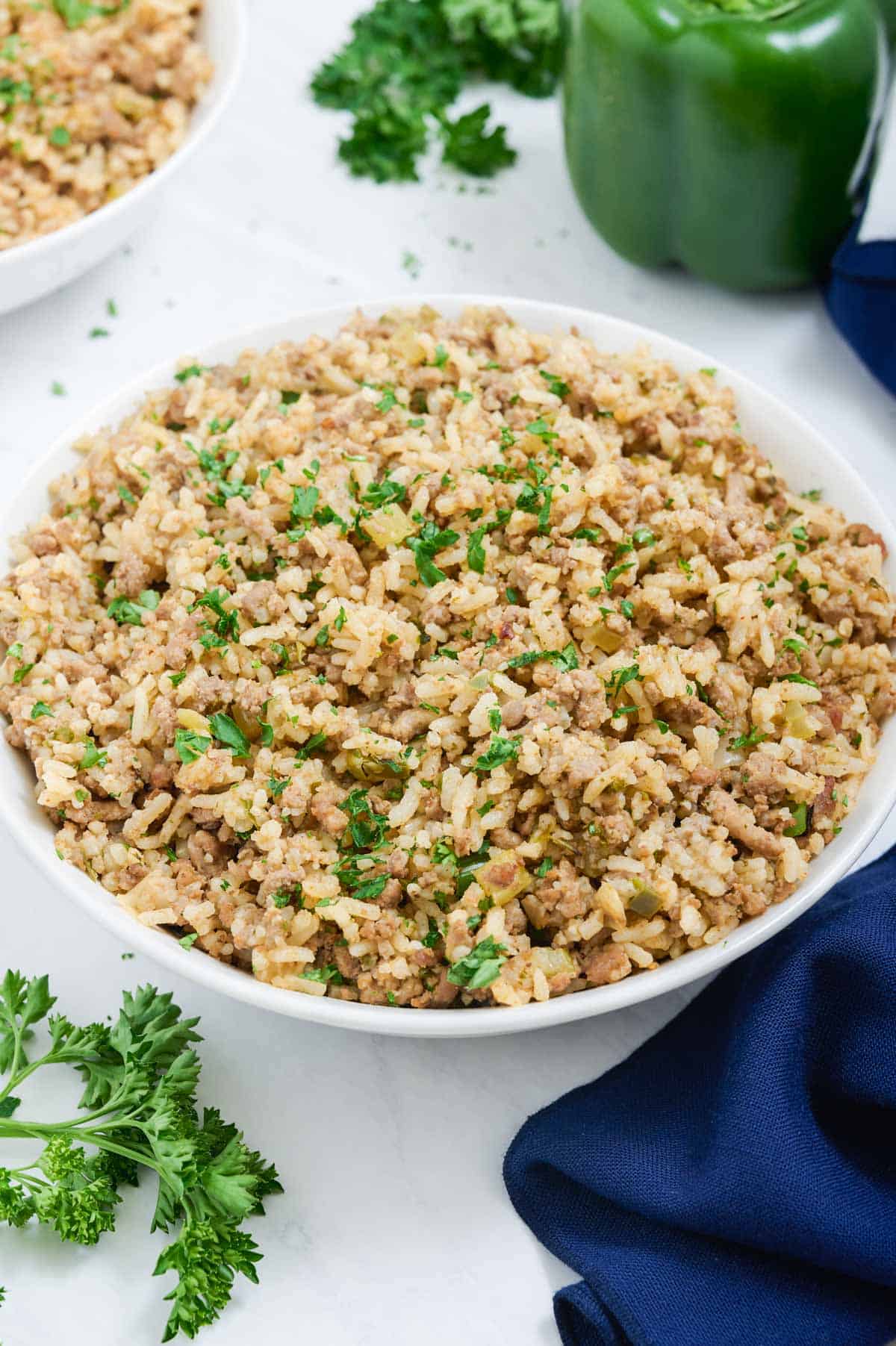 Dirty rice is a simple way to make a complete meal on the stove top.