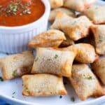 Air fryer pizza rolls are easy to make and perfect for a party.