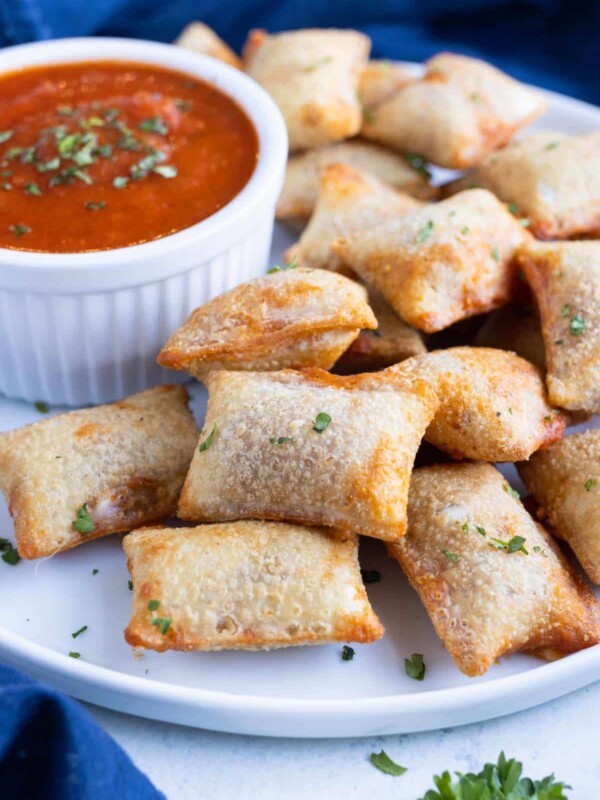 Air fryer pizza rolls are easy to make and perfect for a party.