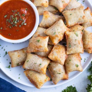 Air fryer pizza rolls are quick and easy to make.