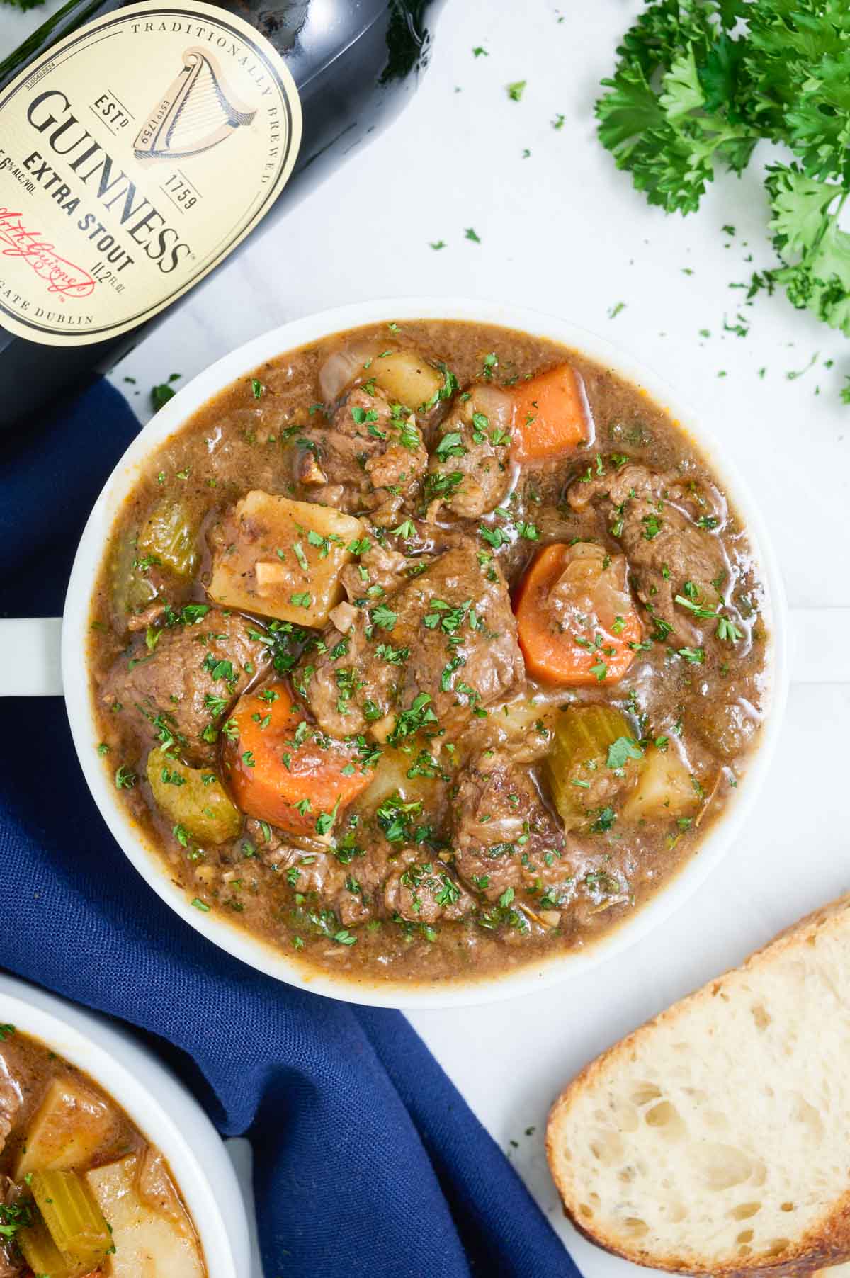 Irish beef stew is a hearty and flavorful meal.