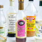 A zoomed in view of apple cider vinegar substitutes.