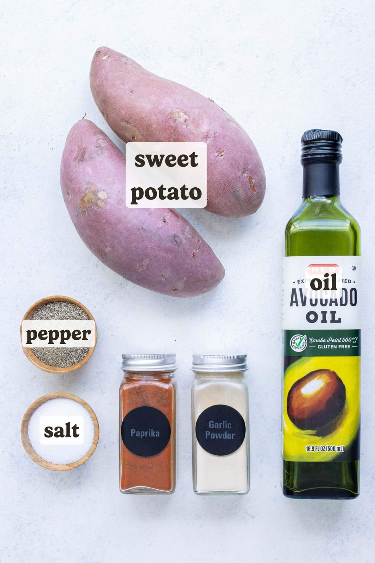 Sweet potato, oil, and seasonings are the ingredients for this roasted sweet potato cubes recipe.