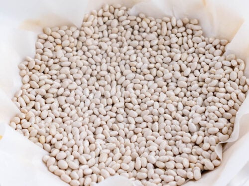 Dry beans help when par-baking a pie crust.