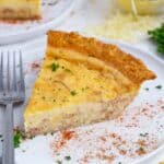 You can easily make this Quiche Lorraine and freeze it for a quick breakfast idea.
