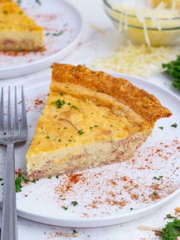 You can easily make this Quiche Lorraine and freeze it for a quick breakfast idea.