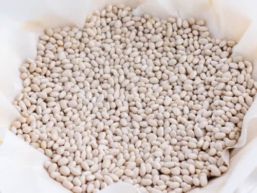 Dry beans help when par-baking a pie crust.