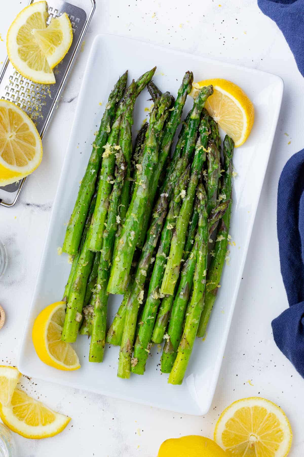 Lemon is the perfect pair to sauteed asparagus.