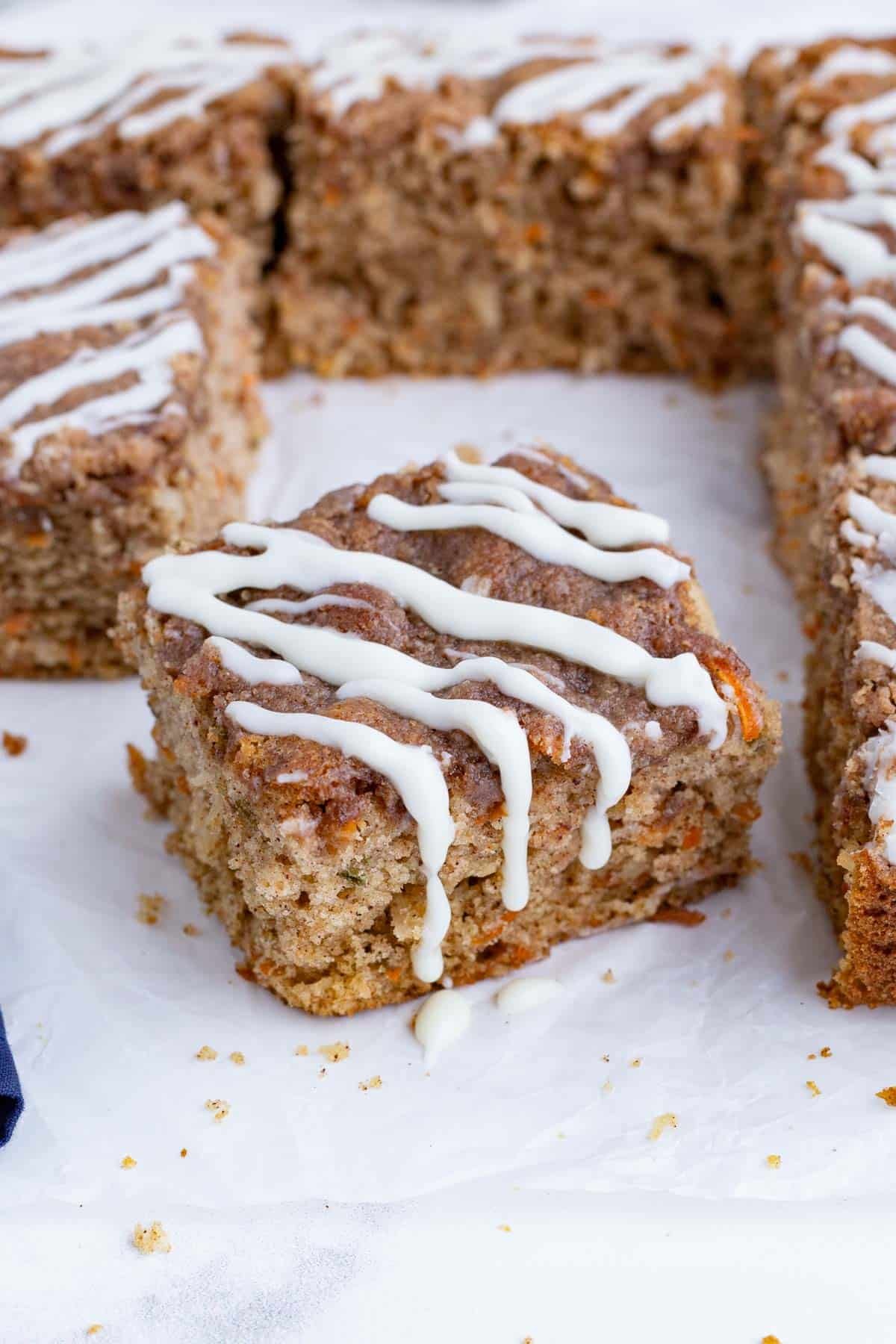 Carrot coffee cake is an easy brunch recipe.