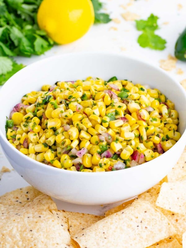 Top burrito bowls with this corn salsa for the best flavor.