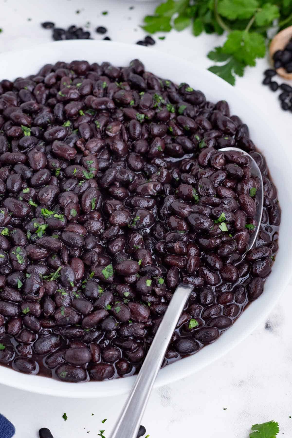 Instant Pot black beans cook in half the time.