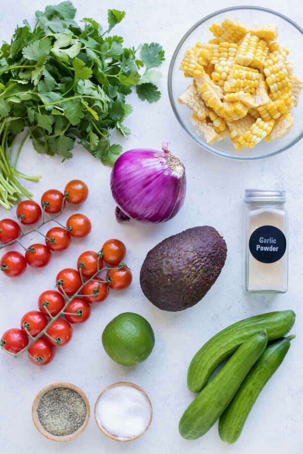 Easy Avocado Corn Salad Recipe - Evolving Table