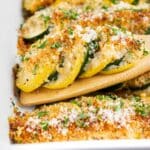 Healthy Summer Squash Casserole with Zucchini and Yellow Squash | Use up all of your summer squash in this super easy and healthy summer squash casserole. Made with yellow squash and zucchini squash, this recipe is a quick side dish for any meal.