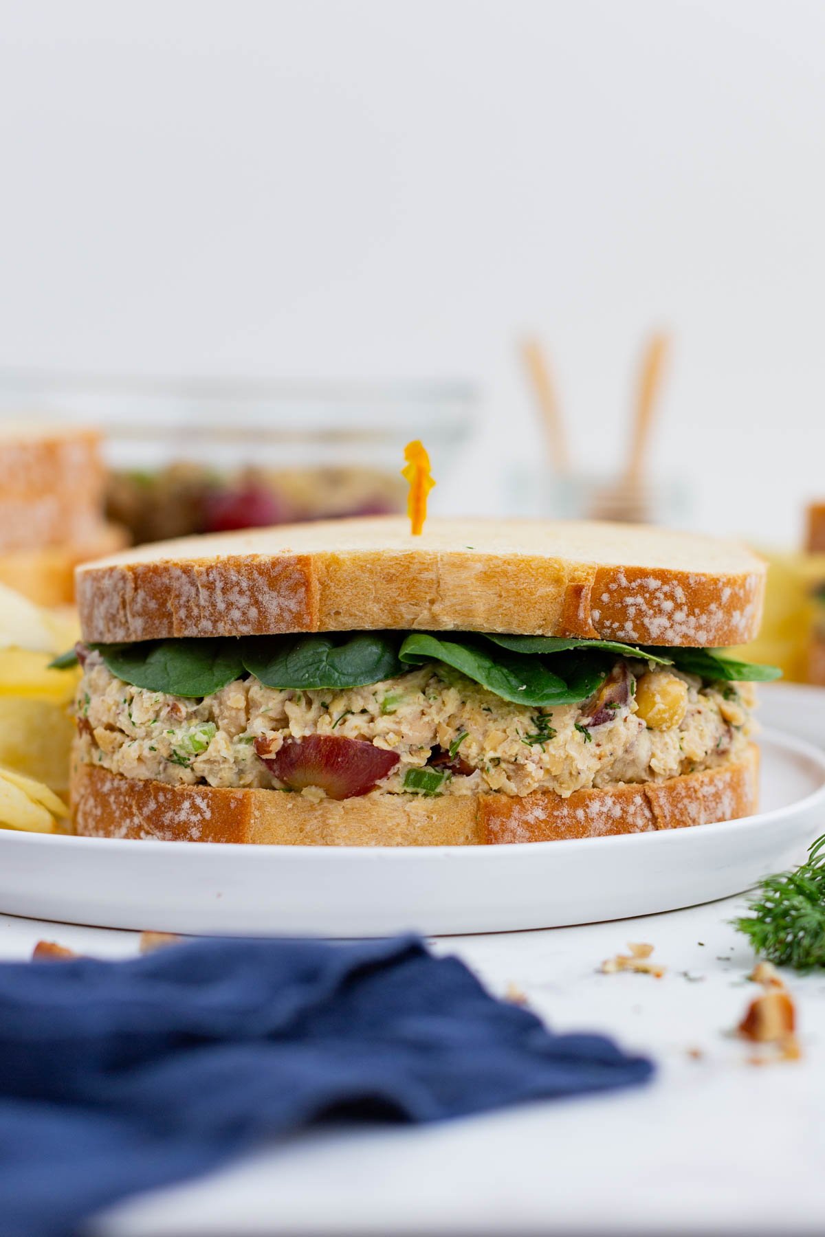 Serve this chickpea salad sandwich to the whole family.