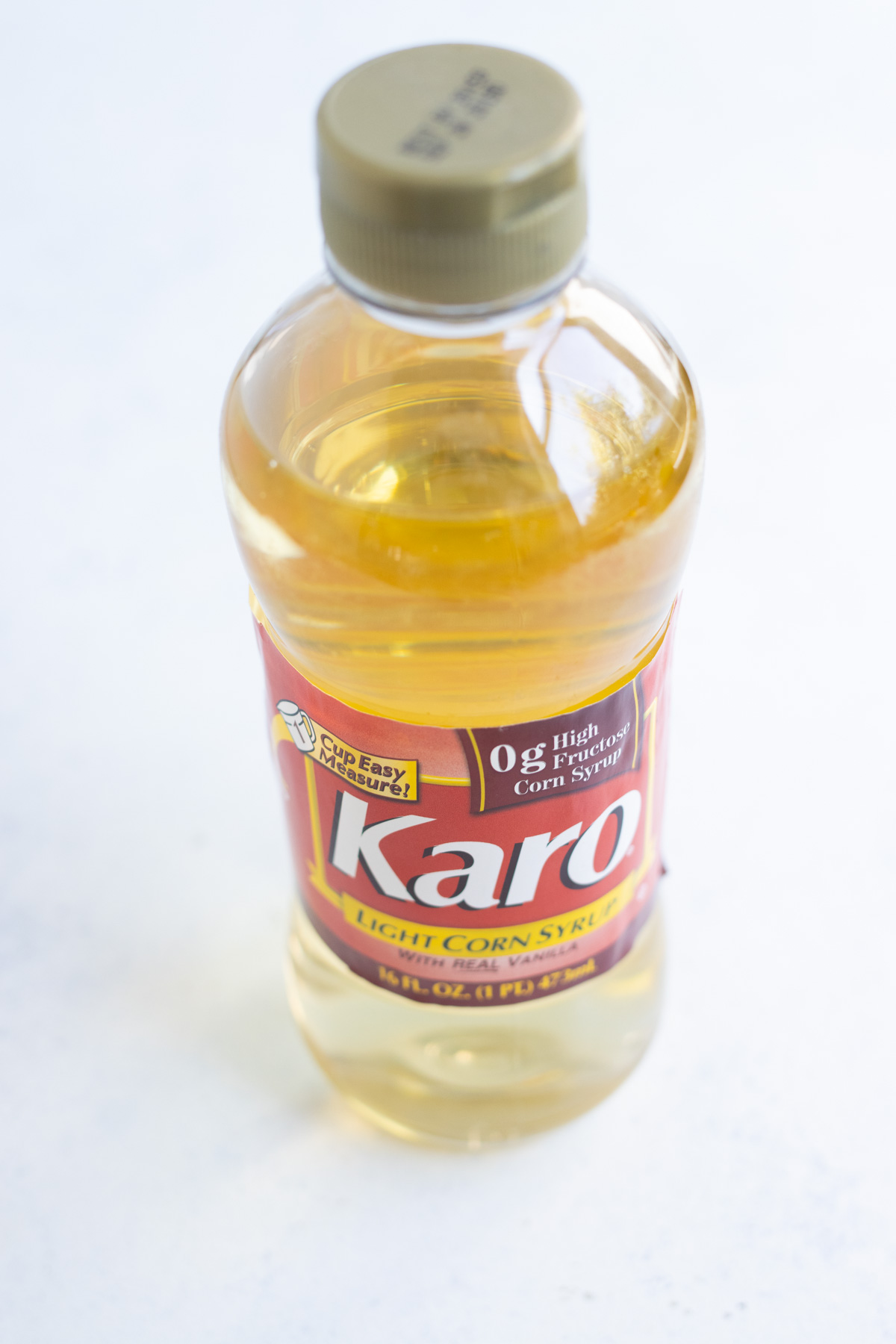 Top view of Karo light corn syrup.