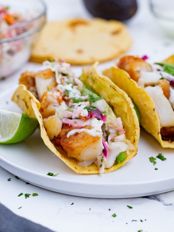 Baja Fish Tacos are an authentic and healthy recipe.