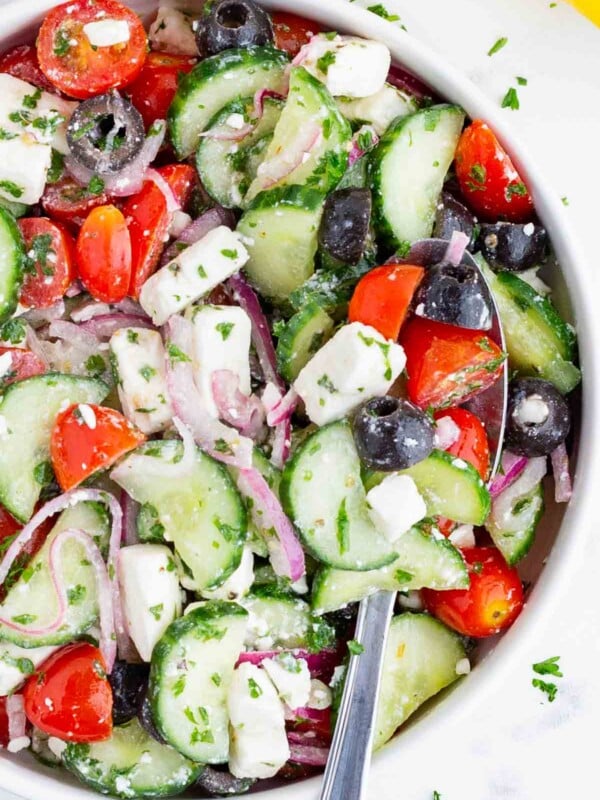 Serve this Greek cucumber salad all summer long.