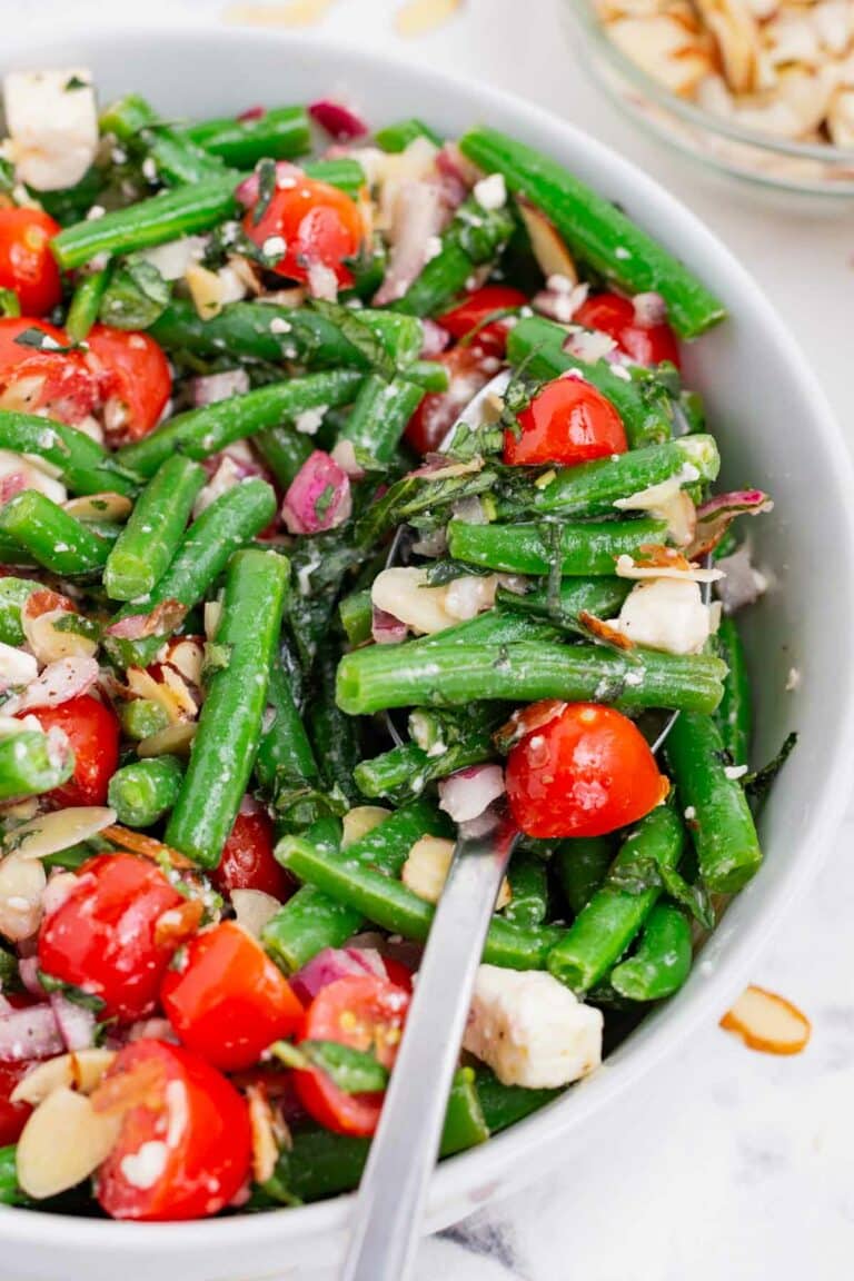 Green Bean Salad with Tomatoes and Feta - Evolving Table