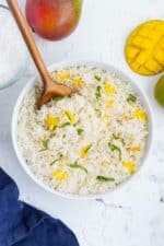 Mango Coconut Rice (Savory Recipe) - Evolving Table