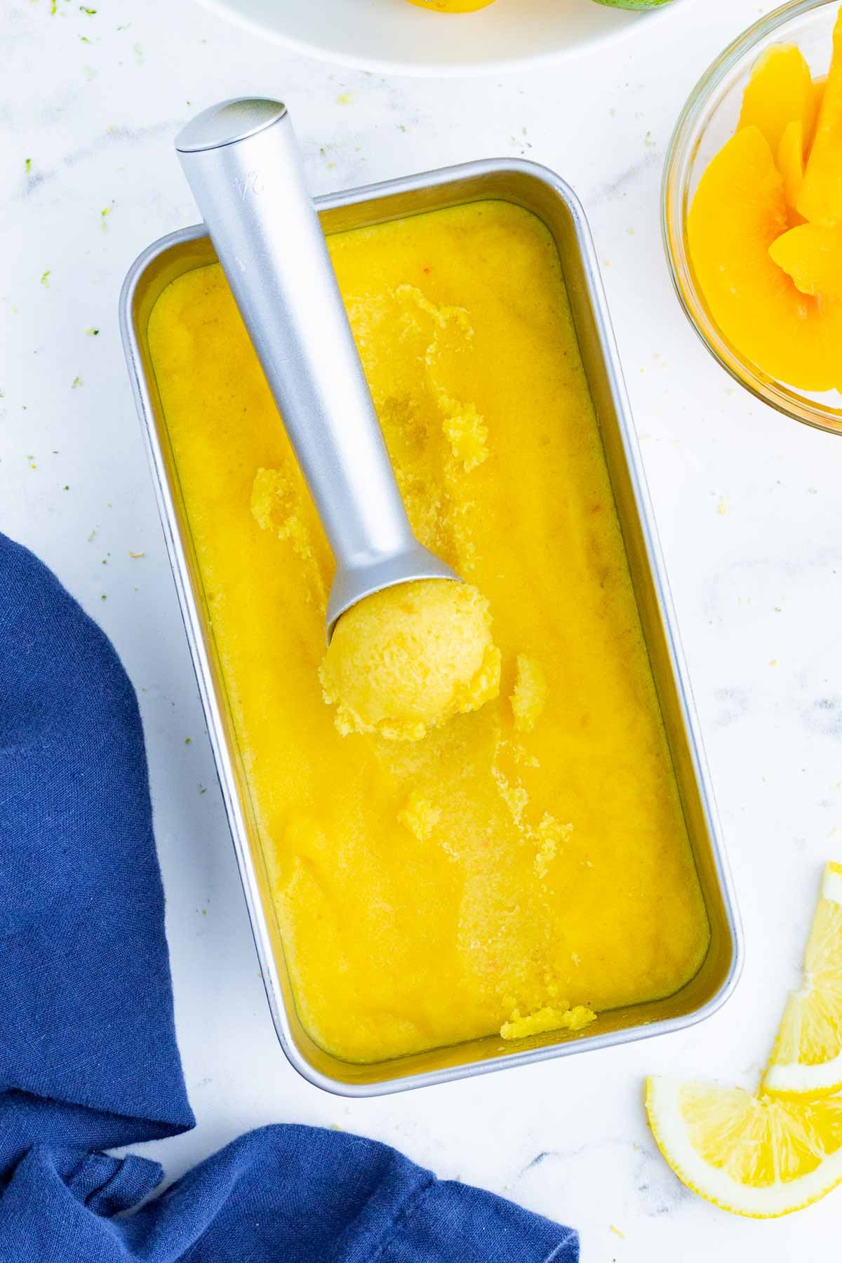 Peach sorbet without ice cream maker hotsell