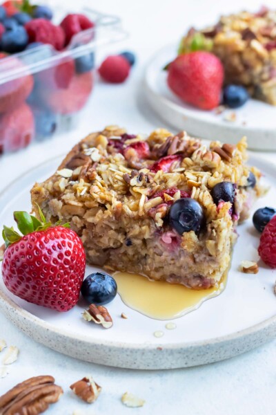 Healthy Baked Oatmeal with Berries - Evolving Table