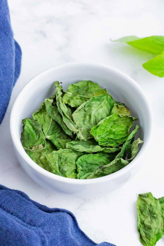 It's simple to dry basil at home to have for recipes all year.