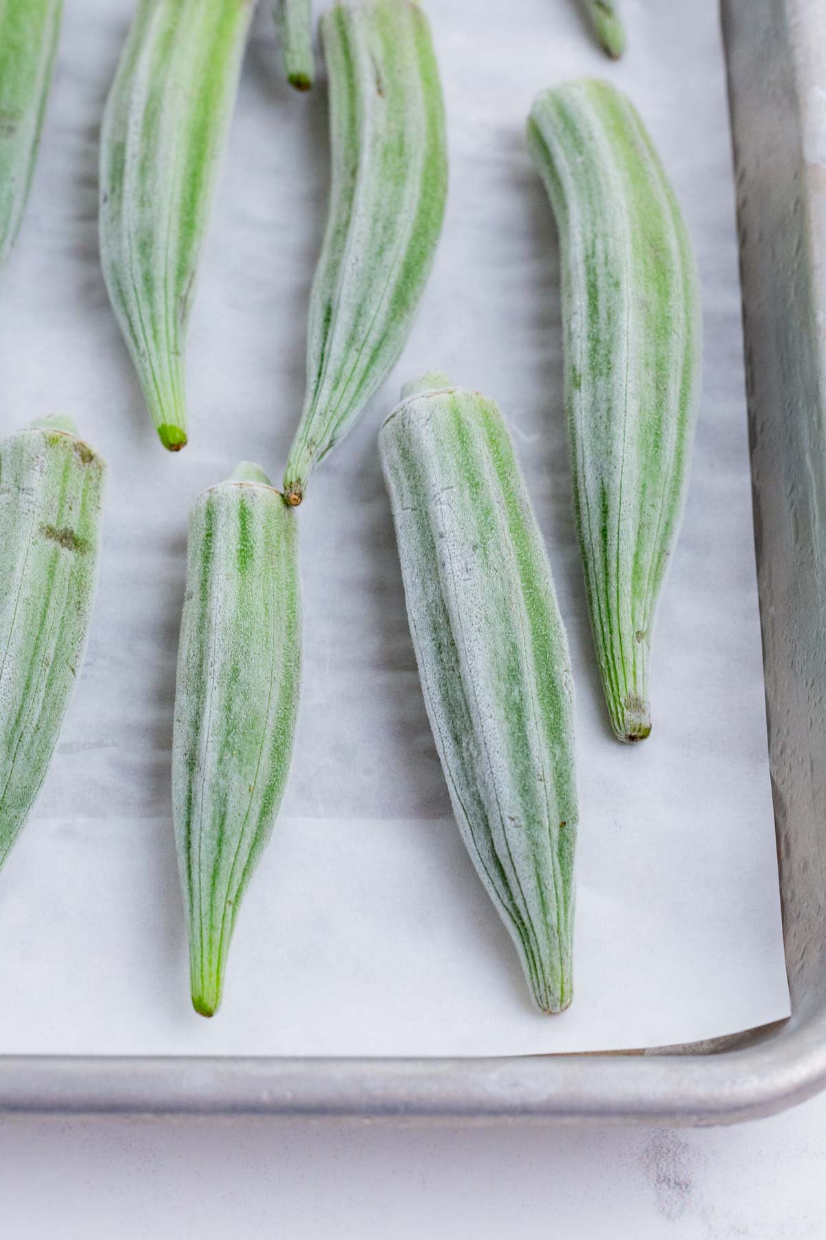 Freeze okra so you have this veggie ready to use year-round.