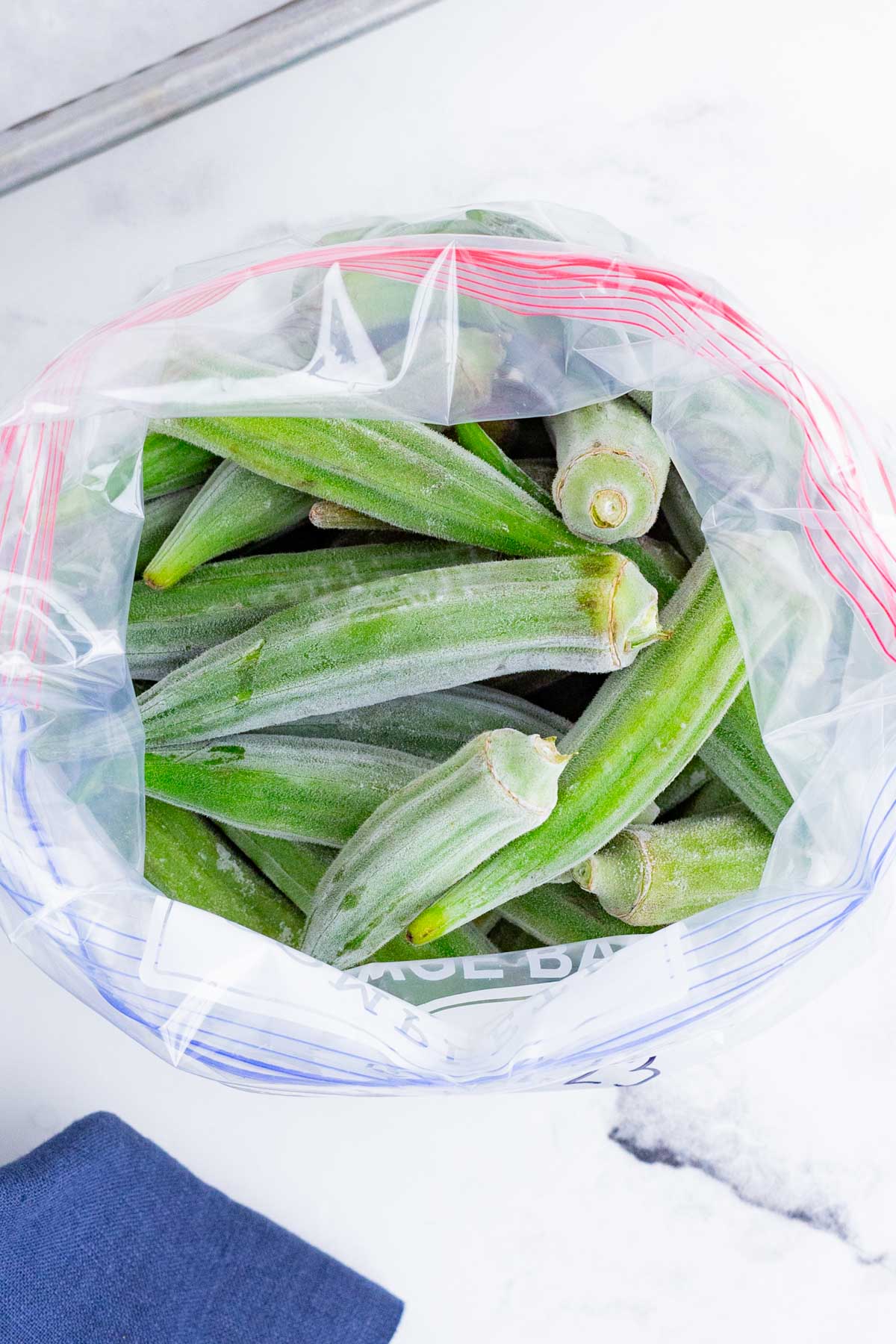 Freeze okra so you have this veggie ready to use year-round.