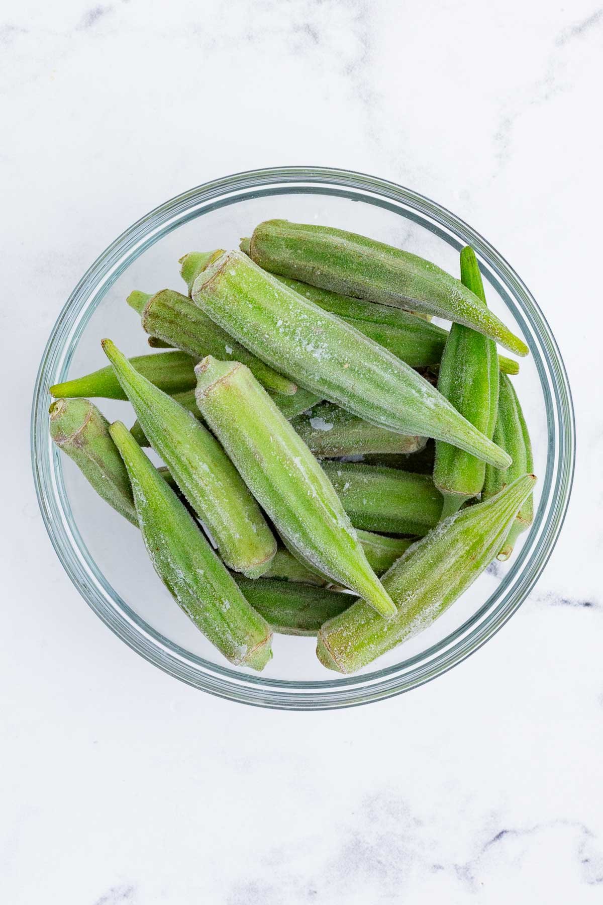 Freeze okra so you have this veggie ready to use year-round.