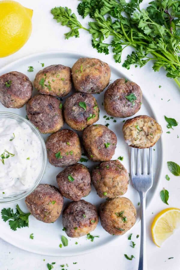 Greek Turkey Meatballs Recipe - Evolving Table