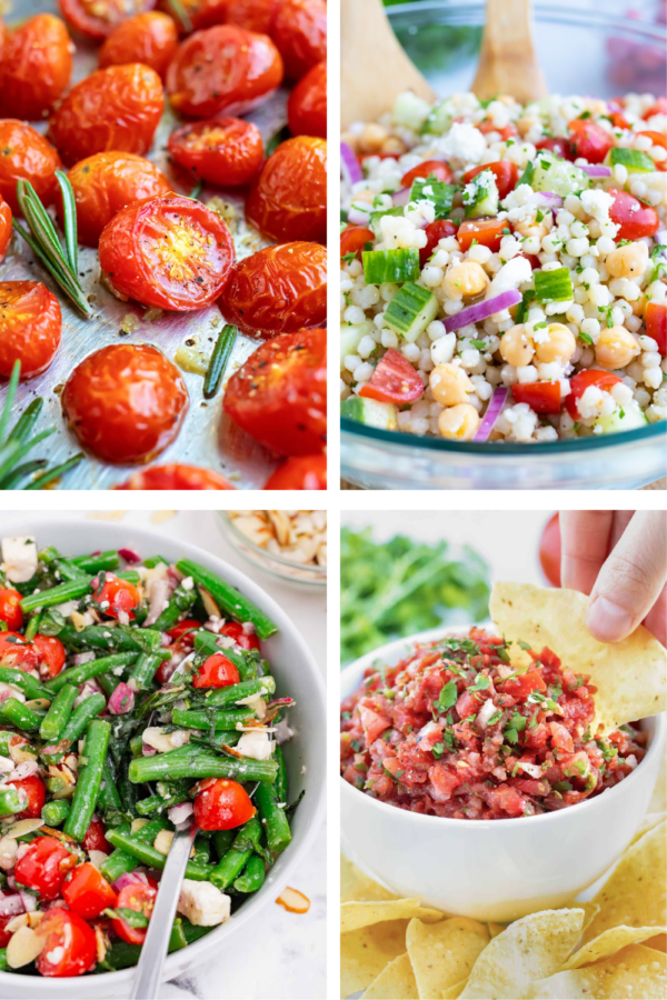 A collage of four of the best tomato recipes.