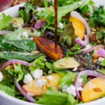 This peach salad is the perfect summertime recipe that is quick and easy to make.