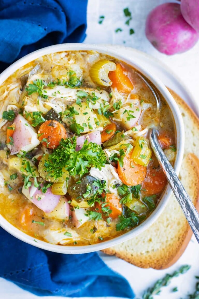 Instant Pot Chicken Vegetable Soup Evolving Table