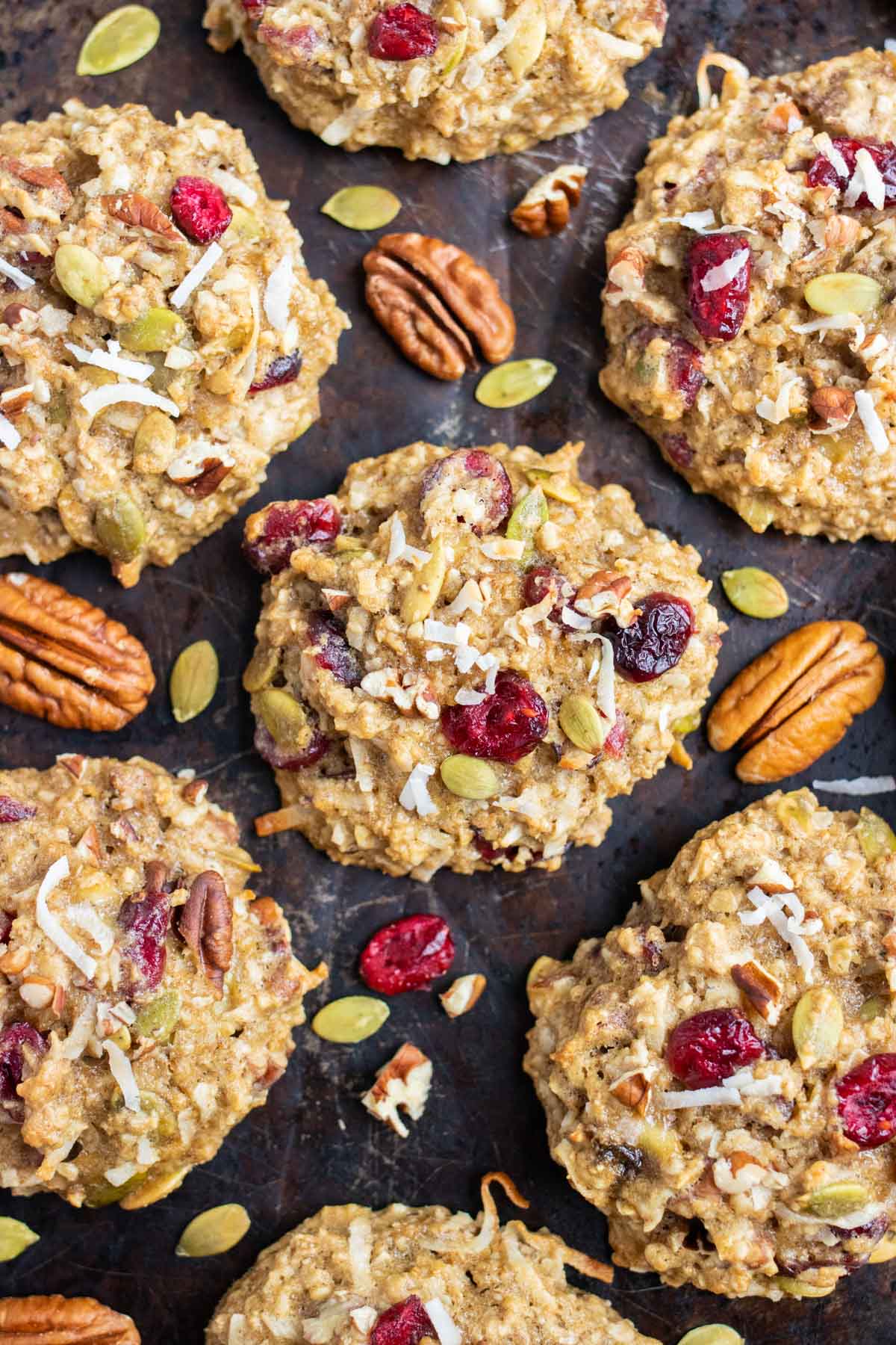These breakfast cookies are loaded with healthy ingredients.