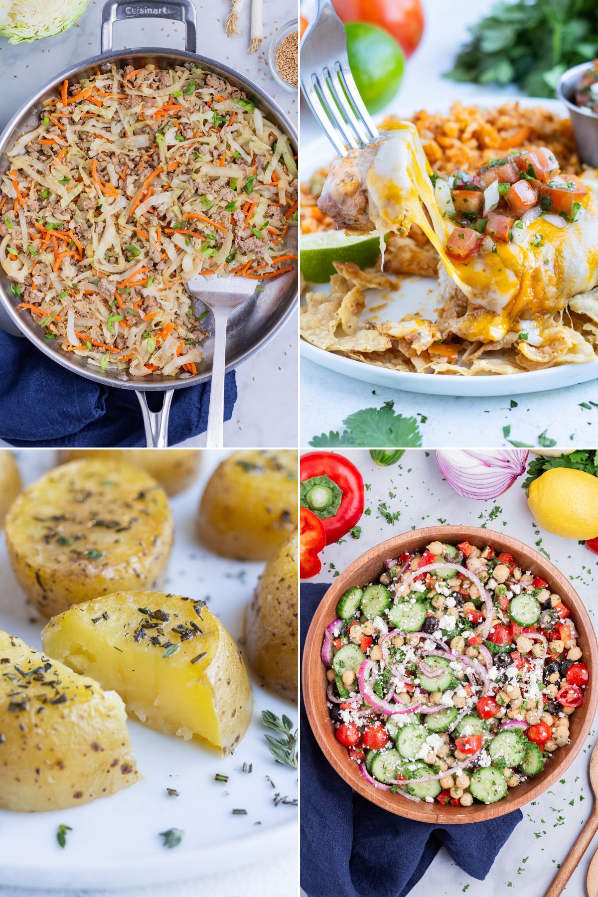 Collage of some of the best healthy recipes on EvolvingTable.com