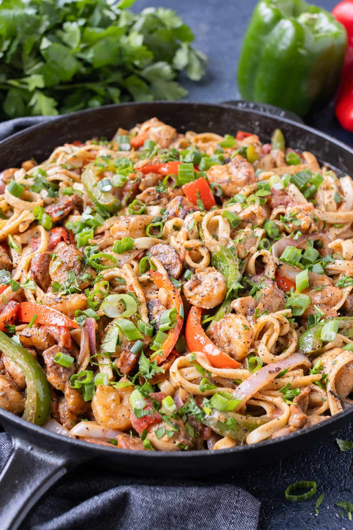 This creamy Cajun pasta dish is simple to whip up in one skillet.