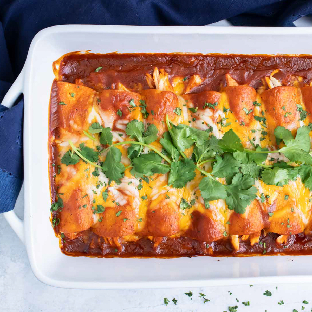 Chicken And Cheese Enchiladas With Corn Tortillas