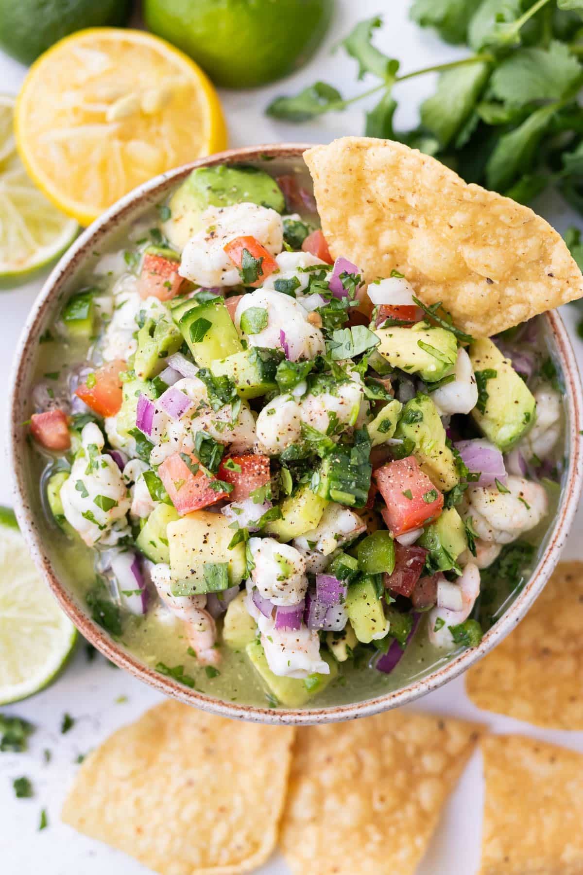 Easy Shrimp Ceviche Recipe with Avocado (Raw or Cooked)