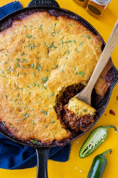 Chili Cornbread Casserole - Evolving Table
