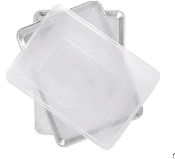 Large baking sheets for sheet pan meals.