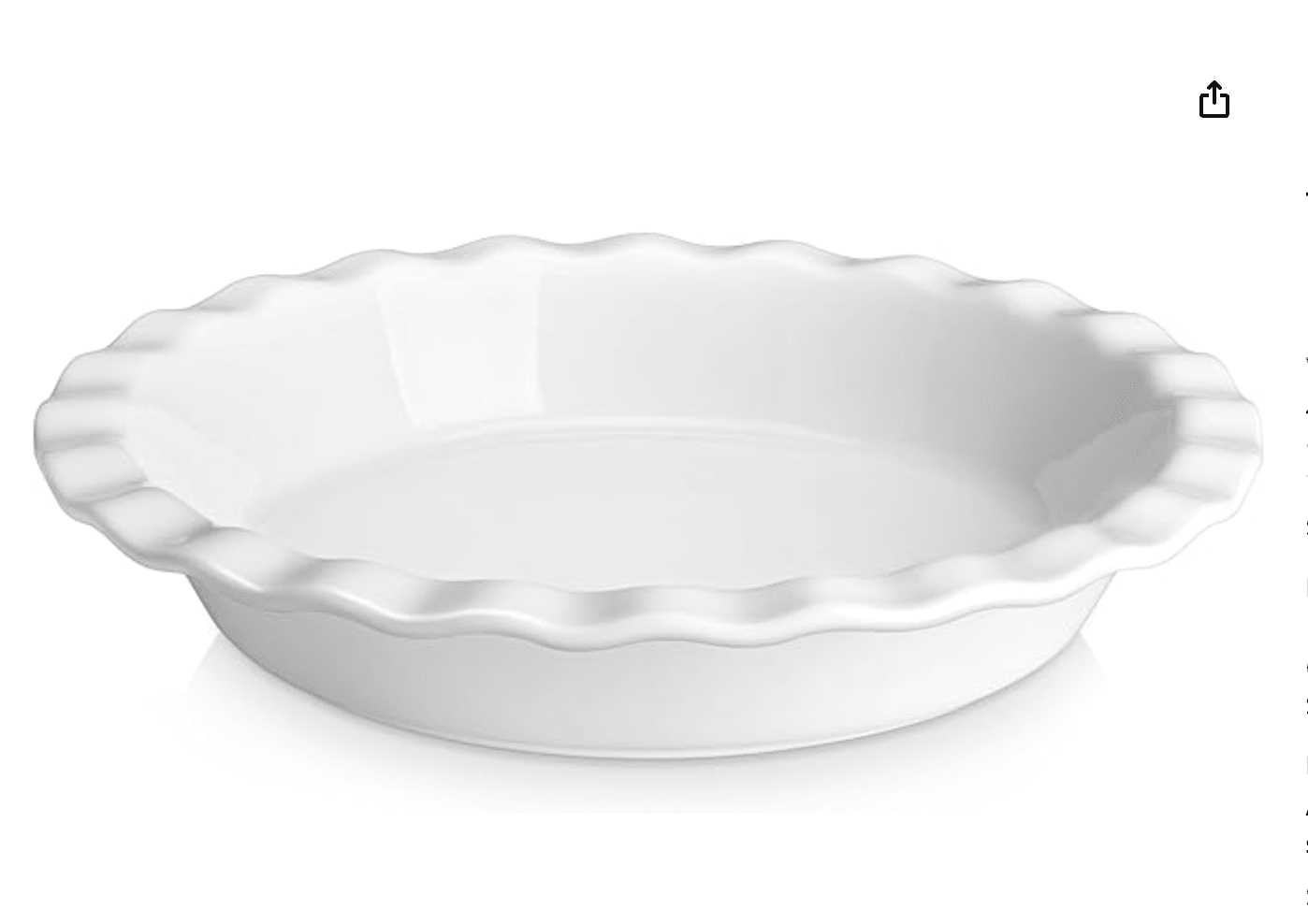 Ceramic pie dish.