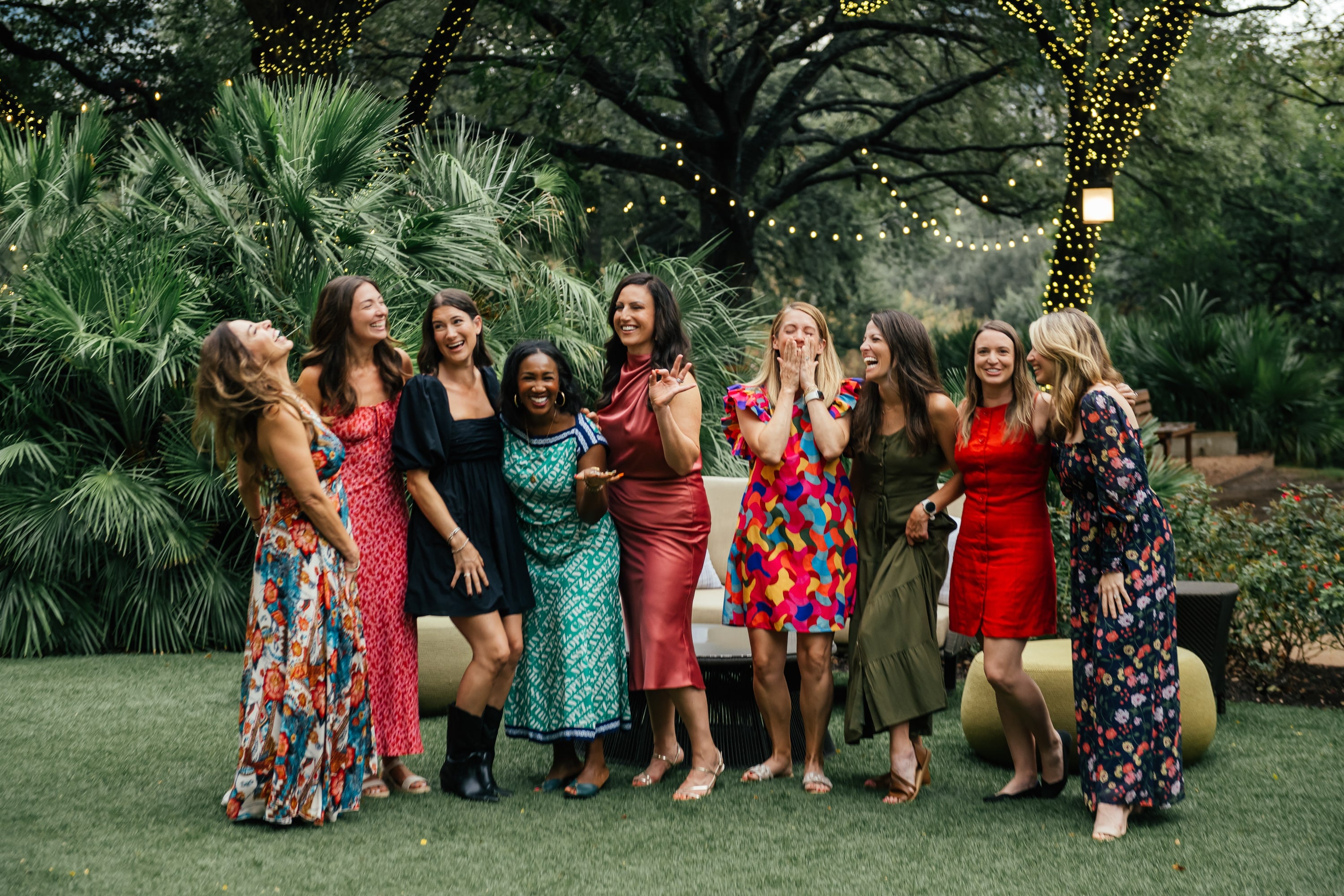 Food bloggers laughing together during the Fresh Air Retreat in Austin