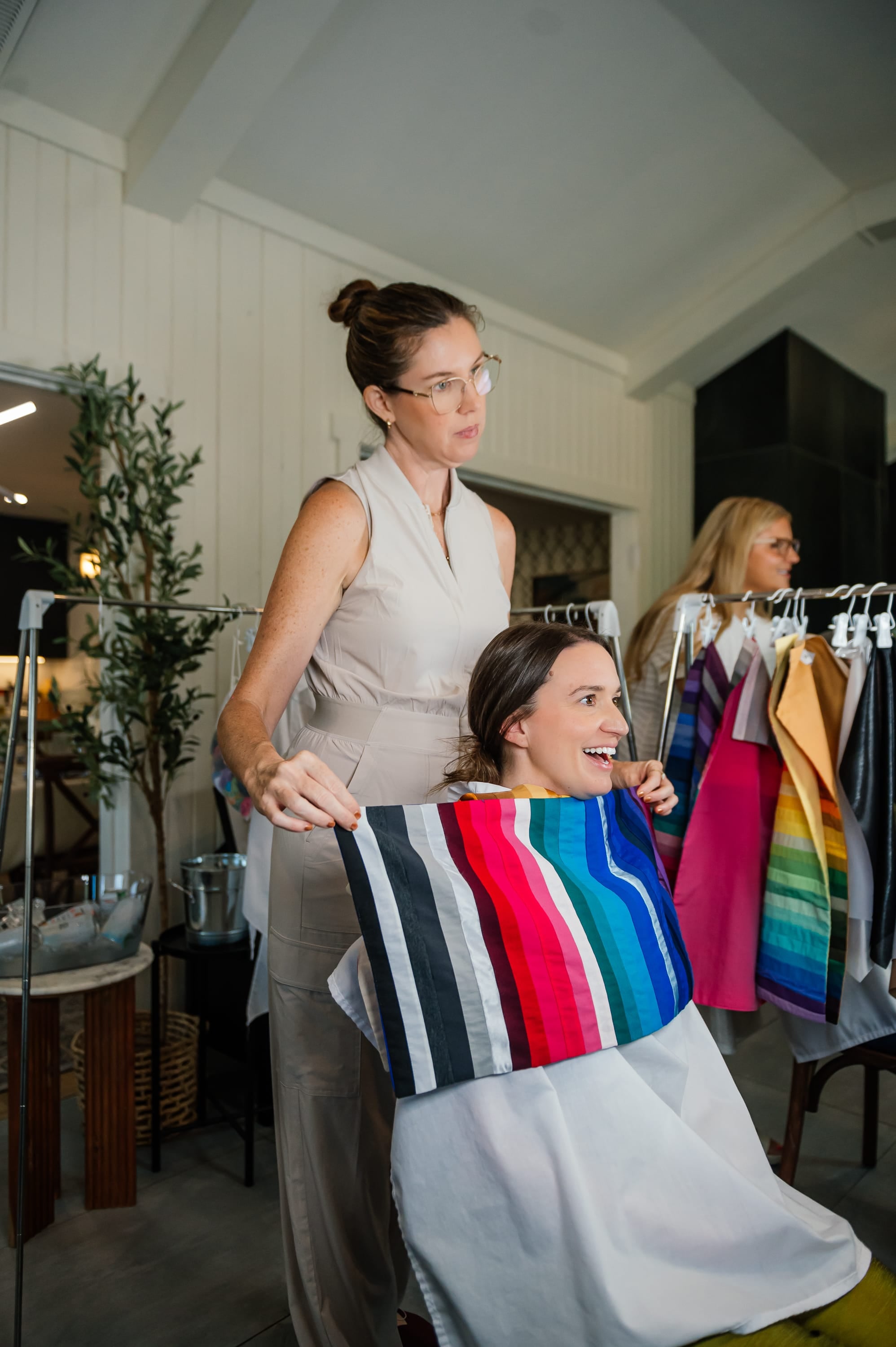 Color analysis draping session with ATX Color Studio at the Fresh Air Retreat